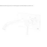 Stainless steel wall-mounted washbasin tap with plate Tekom