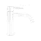 Countertop single-lever washbasin tap made of stainless steel without waste Tekom