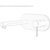 Single-lever brass wall-mounted washbasin tap without stopper Tocina