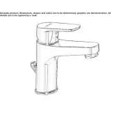Single-lever washbasin tap with cork stopper Schieren