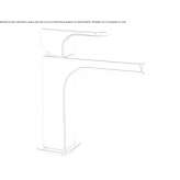 Single-lever countertop washbasin tap Claix