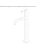 Countertop washbasin tap made of stainless steel with aerator Opatow