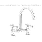 Two-hole countertop washbasin tap with adjustable spout Fismes