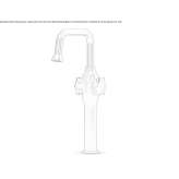 Countertop washbasin tap made of stainless steel, 1-hole Sonico