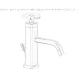 Countertop washbasin tap with single handle and 1 hole Leves