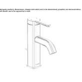 Single-lever washbasin tap with cork stopper Thiene