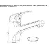 Single-lever washbasin tap Tomochic