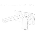 Wall-mounted washbasin tap with aerator Rincon