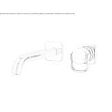 Two-hole, single-lever, wall-mounted washbasin faucet Elmore