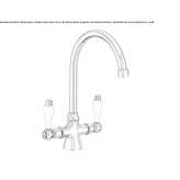 1-hole washbasin tap with adjustable spout, without stopper Slavnoye