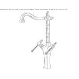 1-hole countertop washbasin tap with adjustable spout Fismes