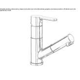 Single-lever washbasin faucet with spray Bozkurt