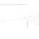 Stainless steel wall-mounted washbasin tap with plate Fountain