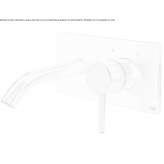 Stainless steel wall-mounted washbasin tap with plate Tekom