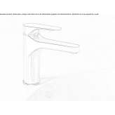 Single-lever countertop washbasin tap without waste Muzillac