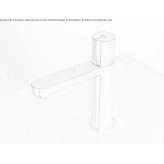 Countertop washbasin tap made of stainless steel Telese