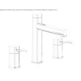 3-hole countertop washbasin tap Salida