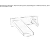 Single-lever wall-mounted washbasin faucet Vernonia