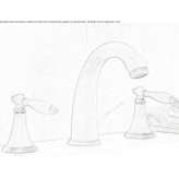 3-hole washbasin tap with individual rosettes Loddon