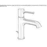 Washbasin tap with flow limiter and cork stopper Kenzhe