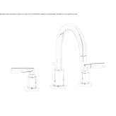 3-hole countertop washbasin tap Gora