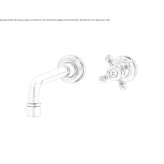 Two-hole wall-mounted washbasin tap Shilla
