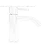 Countertop single-lever washbasin tap made of stainless steel without waste Tekom