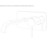 Wall-mounted washbasin tap with plate Corfu