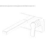 Brass wall-mounted washbasin tap with plate Hurezani