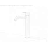 Stainless steel washbasin tap Lipova