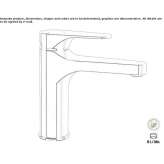 Single-lever countertop washbasin tap Pisco
