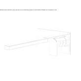 Brass wall-mounted washbasin tap with plate Rusko