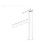 Countertop washbasin tap made of stainless steel Zuneda