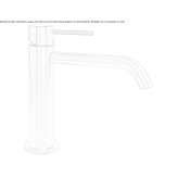 Countertop single-lever washbasin tap made of stainless steel without waste Tekom