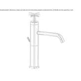 Countertop washbasin tap with single handle and 1 hole Narzole