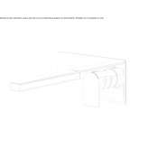 Brass wall-mounted washbasin tap with plate Rusko