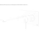 Stainless steel wall-mounted washbasin tap with plate Fountain
