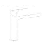 Single-lever brass countertop washbasin tap Hurezani