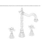3-hole countertop washbasin tap Retinne
