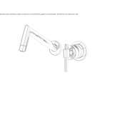 Two-hole, single-lever, wall-mounted washbasin faucet Mantinos