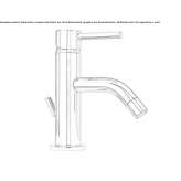 Single-lever countertop washbasin tap Passons