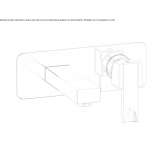 2-hole wall-mounted washbasin tap Balin