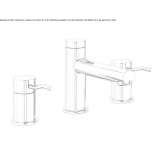 Bateria umywalkowa nablatowa 3-otworowa Salida