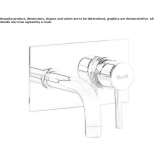 2-hole wall-mounted washbasin tap with plate Passons