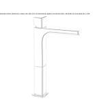 Single-lever countertop washbasin tap without waste Sens