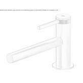 Countertop washbasin tap made of stainless steel Zuneda