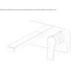 Brass wall-mounted washbasin tap with plate Hurezani