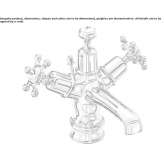 1-hole washbasin tap with cork stopper Susuz