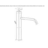 Countertop washbasin tap with single handle and 1 hole Leves