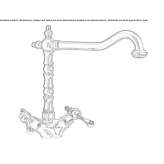 1-hole countertop washbasin tap with adjustable spout Fismes